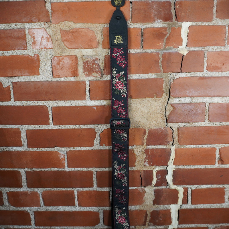 Ernie Ball Classic Jacquard Guitar Strap Red Rose