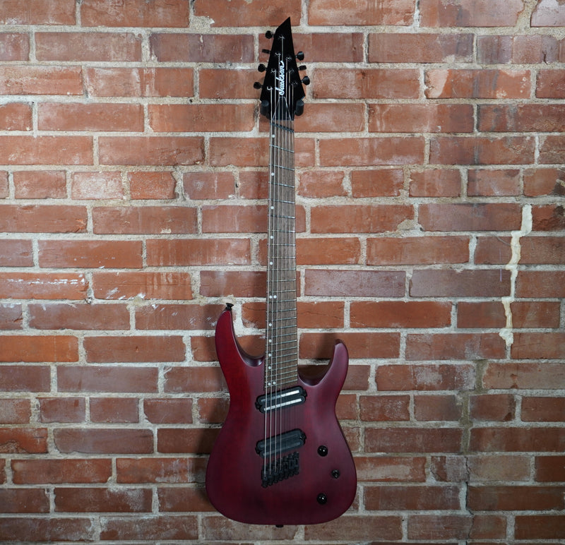 Jackson X Series Dinky Arch Top DKAF7 7 String Multi-Scale Stained Mahogany