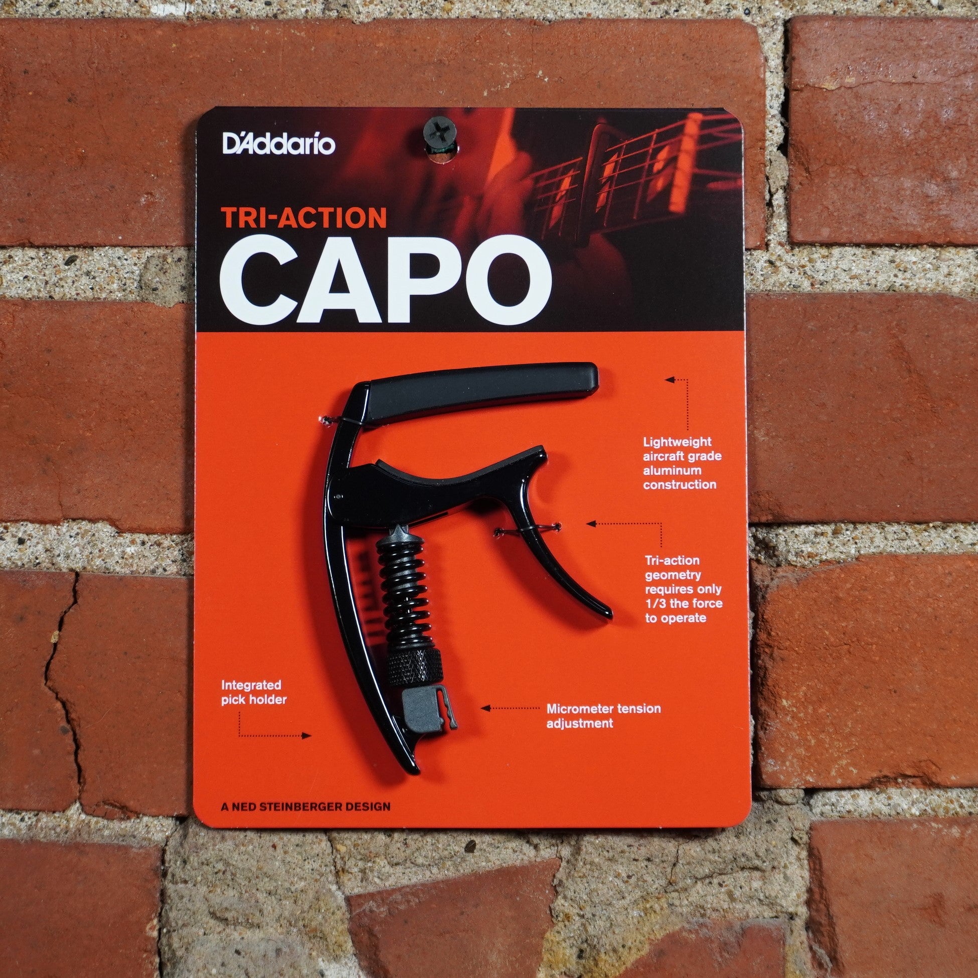 D'addario TriAction Ukulele Capo Black