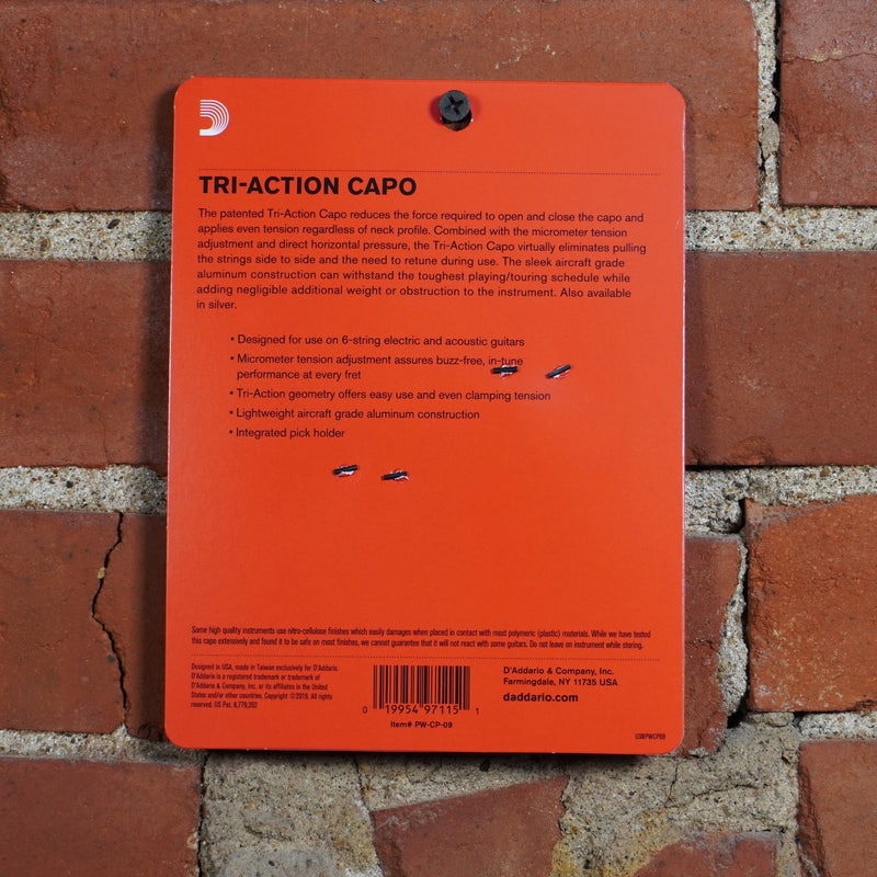 D'addario TriAction Guitar Capo Black