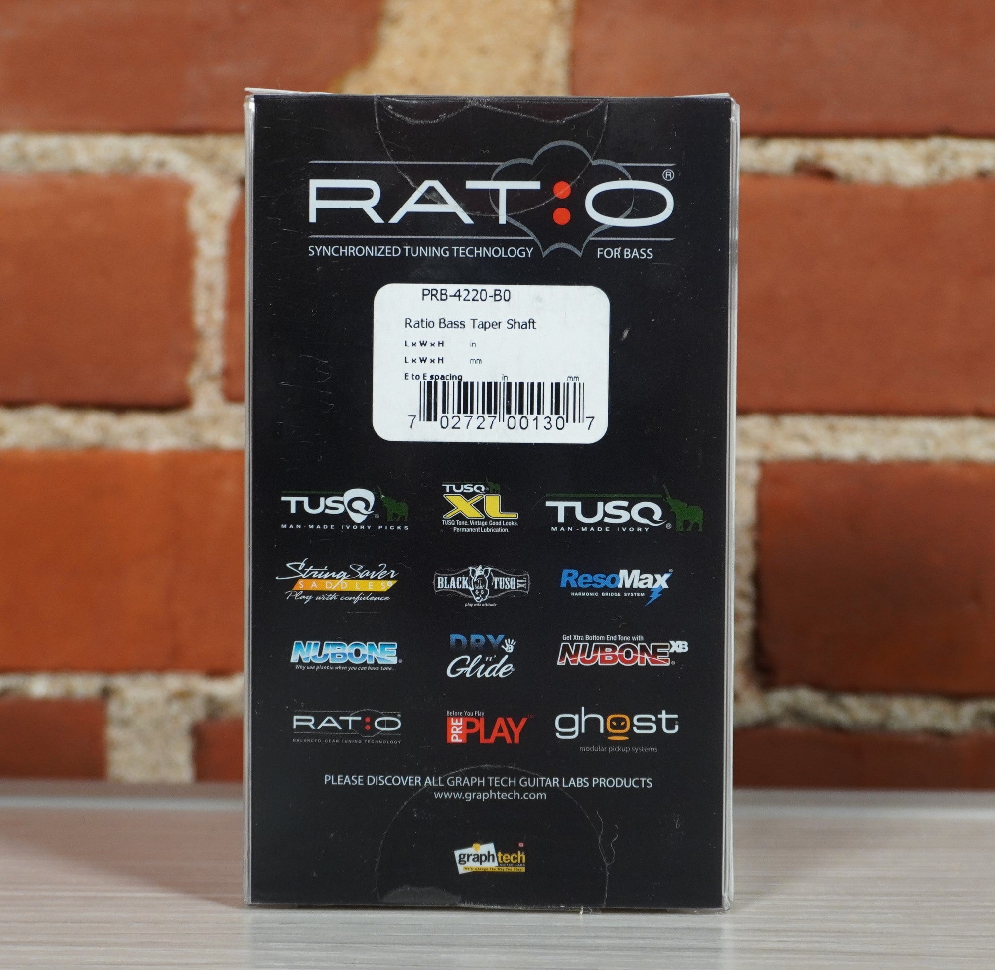 Graph Tech Bass 4 String 2+2 Ratio Y Style Bass Guitar Machine Heads Black