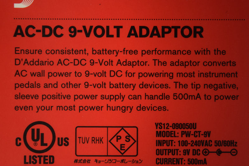 D'addario 9V Power Adapter