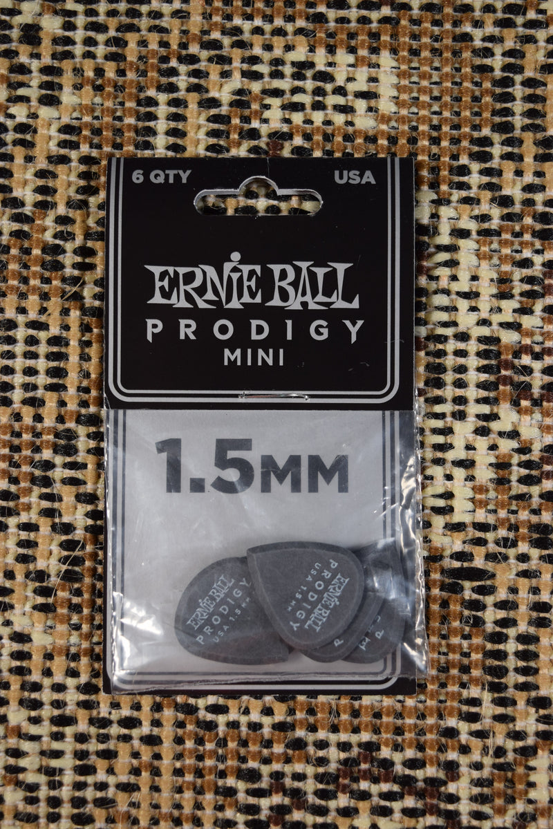 Ernie Ball Prodigy Mini Pic 1.5mm Black 6 pk