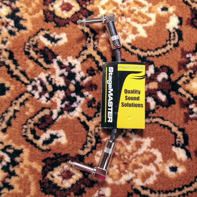 Stage Master 1/4" Right Angle Instrument Patch Cable 6"