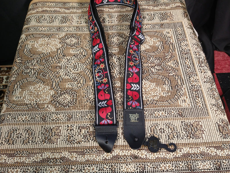 Ernie Ball Classic Jacquard Guitar Strap Redbird Rising