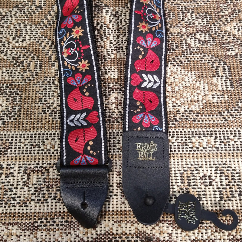 Ernie Ball Classic Jacquard Guitar Strap Redbird Rising