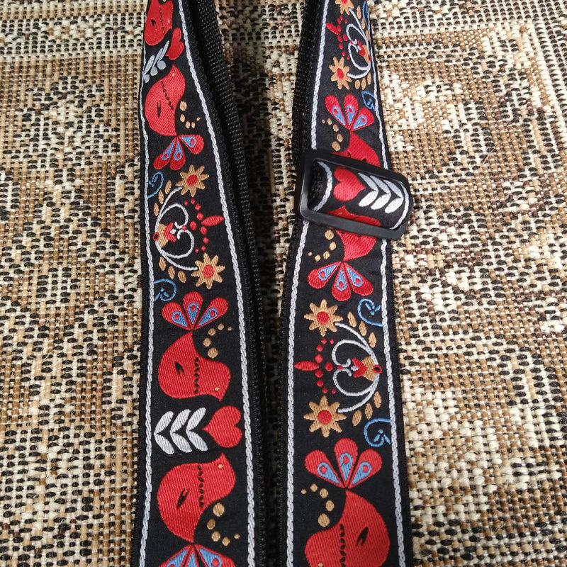 Ernie Ball Classic Jacquard Guitar Strap Redbird Rising