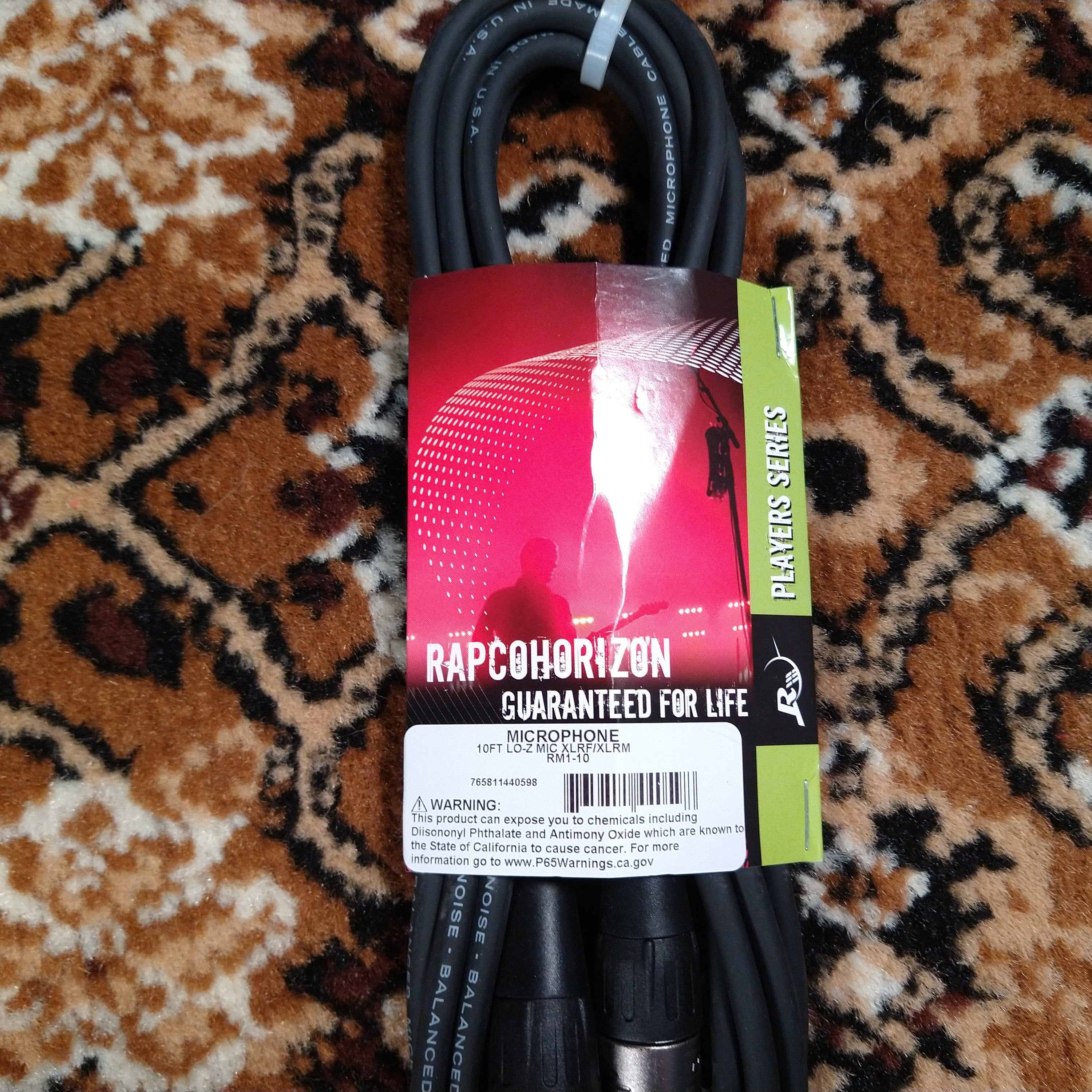 Rapco Players Mic Cable Rean 10ft