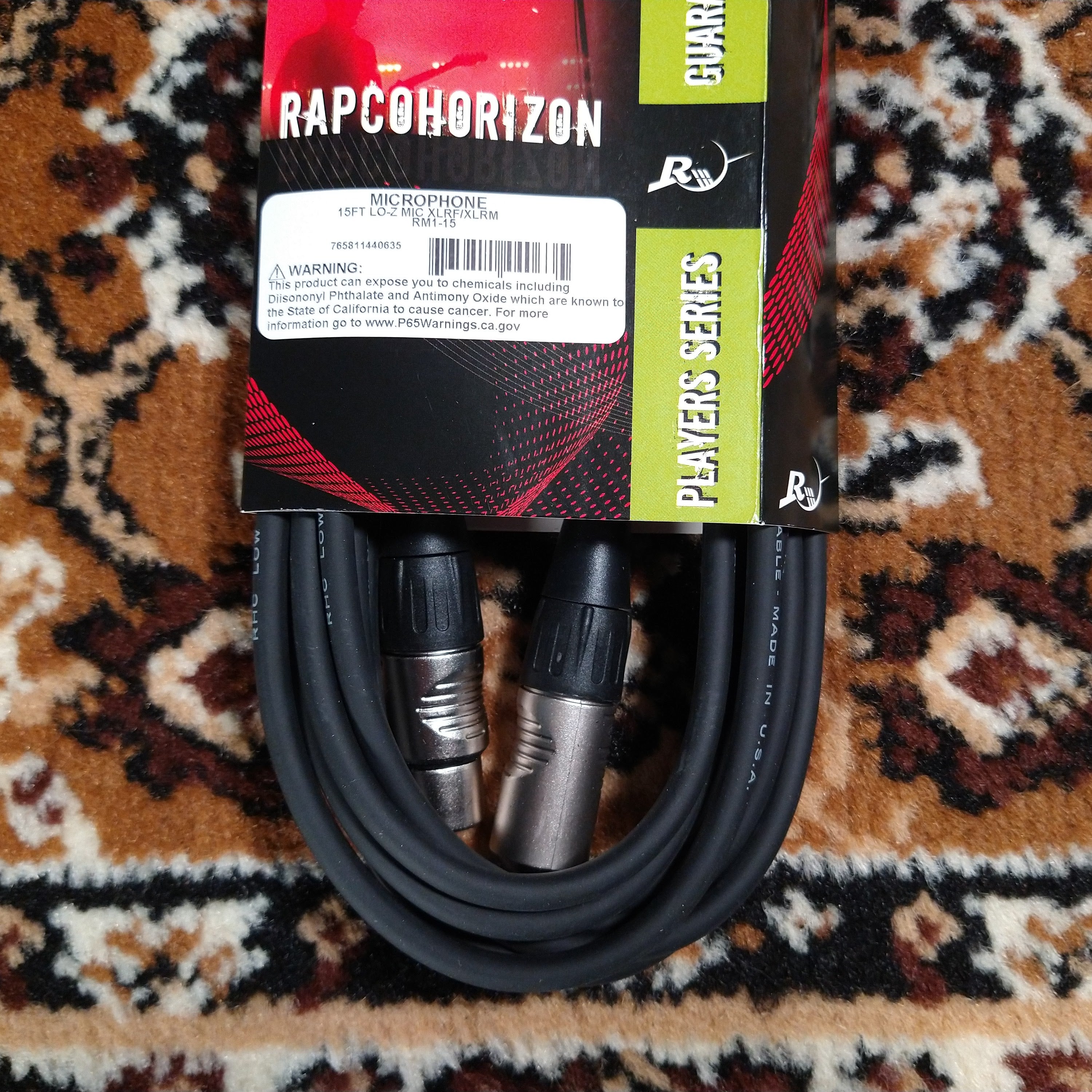 Rapco Players Mic Cable Rean 15ft