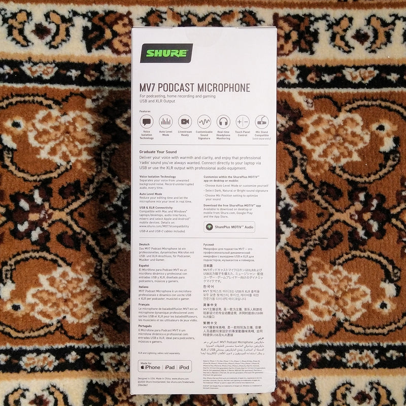 Shure MV7 Podcast Microphone