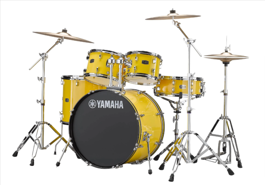 Yamaha Rydeen 5pc Drum Kit w/Hardware Pack Mellow Yellow