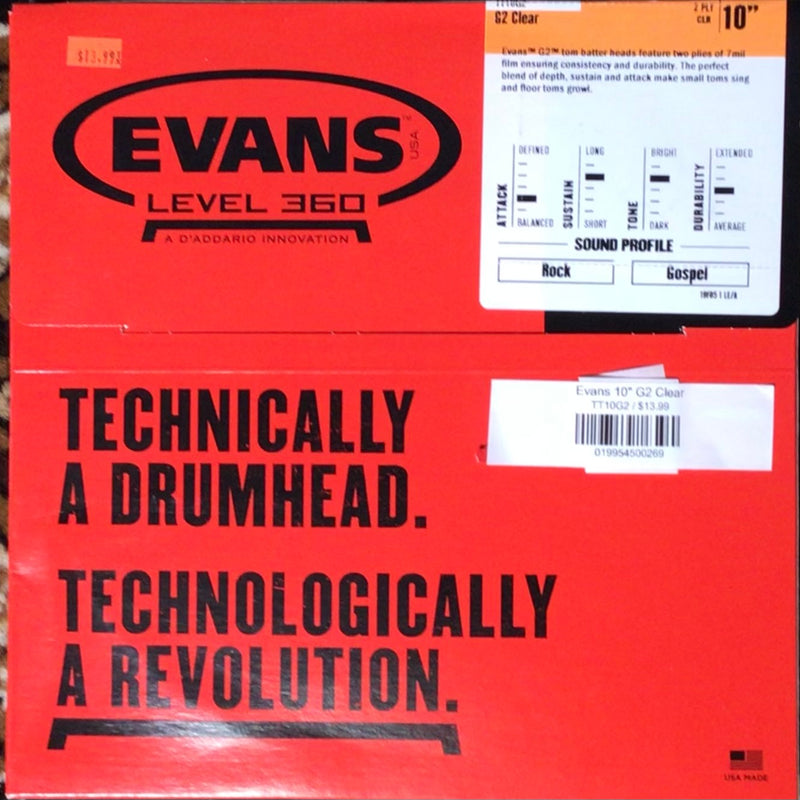 Evans 10" G2 Clear