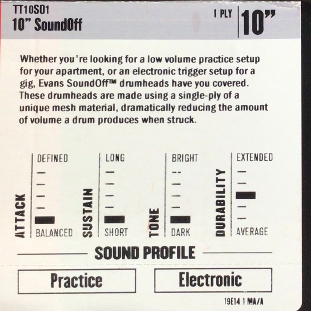 Evans Soundoff Mesh Head 10"