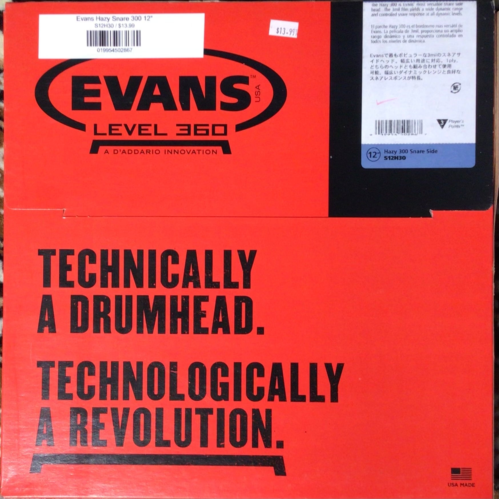 Evans Hazy Snare Side 300 12"