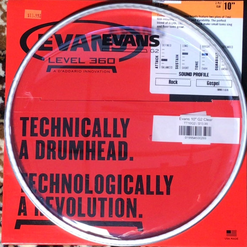 Evans 10" G2 Clear
